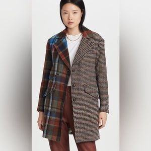 Veronica Beard patchwork coat size S